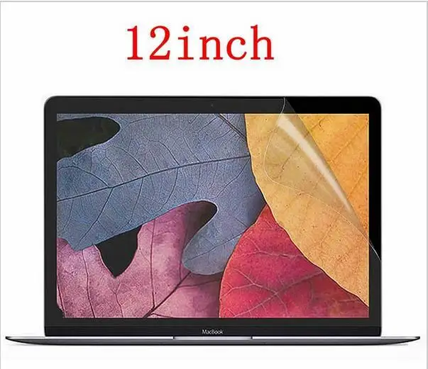 

HRH 100PCS LCD Screen Protector Guard Cover Skin For Mac 12" Retina Display A1534 Screen Protector For Apple Laptop Screen Film
