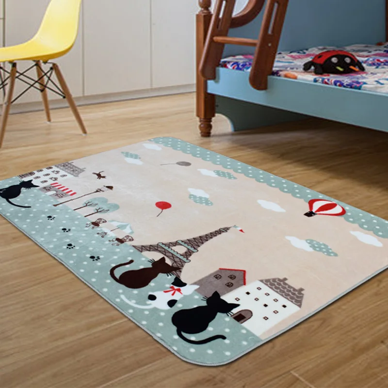 Us 74 82 30 Off Kids Carpet Rugs Children S Room Non Slip Floor Mat Cartoon Cat Bedroom Rug Living Room Crawling Mat 130x185cm In Carpet From Home