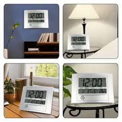ЖК-цифровые настенные часы с термометром электронный измеритель температуры календарь комнатный Настольный цифровые настенные часы