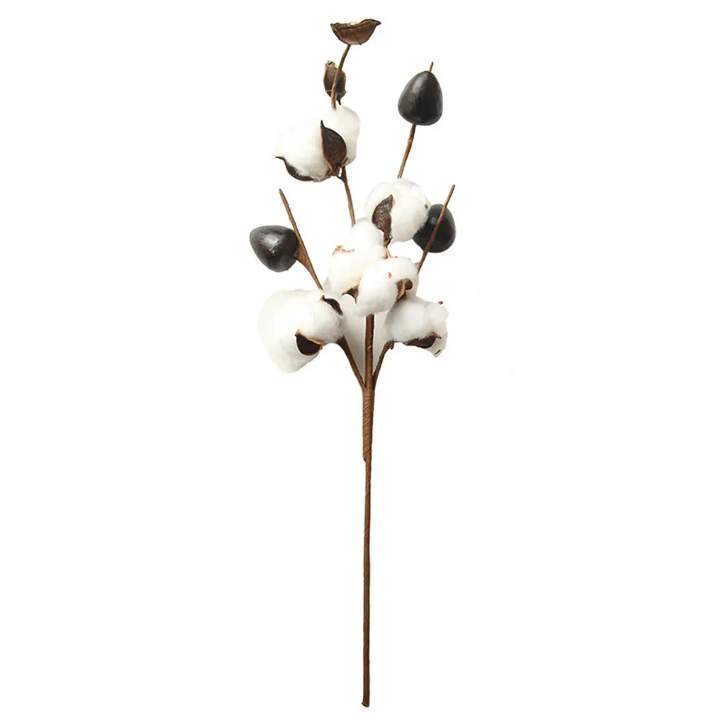 

Naturally Dried Cotton Stems Farmhouse Artificial Flower Filler Floral Decor artificial flowers valentines day gift artificial