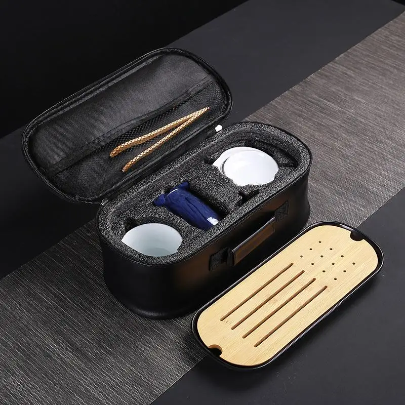  Chinese Kung Fu Teaware Sets With Metal Filter Portable Travel Tea Set Ceramic Teapot Teaset Gaiwan