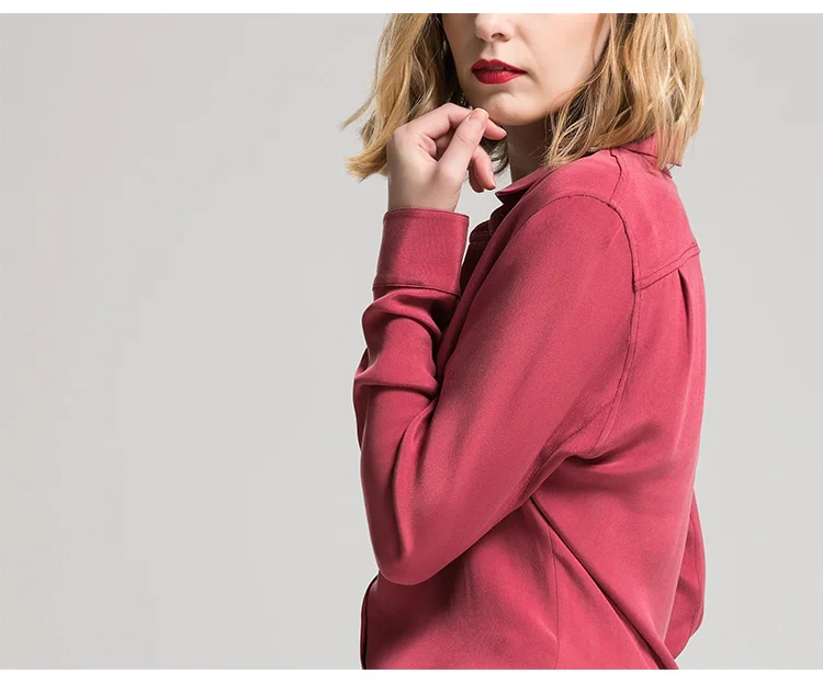 Женская шелковая блузка 30 мм, натуральный шелк, креповая блузка, на пуговицах, тяжелый шелк, Офисная Женская блузка,, белая