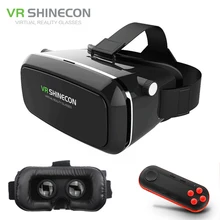 VR Shinecon VR Glasses Virtual Reality VR 3D Glasses 3D Cardboard Virtual Reality VR Glasses Box for 4-6′ Mobile Smart Phone