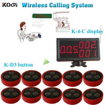

Electronic paging ordering system 1 desktop display 10pcs 3-key button shipping free