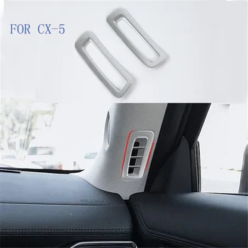

FIT FOR mazda cx-5 cx5 2017 2018 front window A middle air outlet speaker cover frame sticker matte 2 pieces / sets