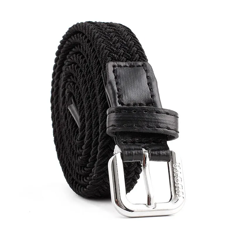 

2019 New Designer Elastic Nylon Knitted Belt Waistband Female Male Casual Pin Buckle Canvas Strap Belts for Women Men Jeans