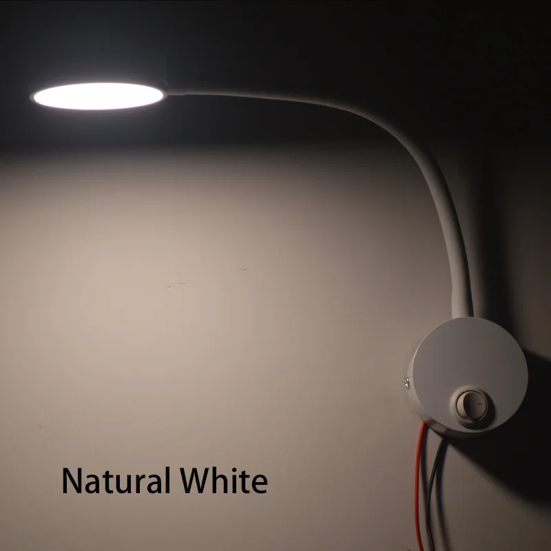 Светодиодный настенный светильник, гибкий домашний прикроватный настенный светильник для чтения, современный модный книжный светильник, алюминиевый светодиодный s лампочка 5W AC 110 V/220 V