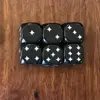 6Pcs/Lot 12mm D6 Dice Black With Star dot for Funny Party Club Pub Board RPG Playing Game Accessory 2 Colors ► Photo 2/2