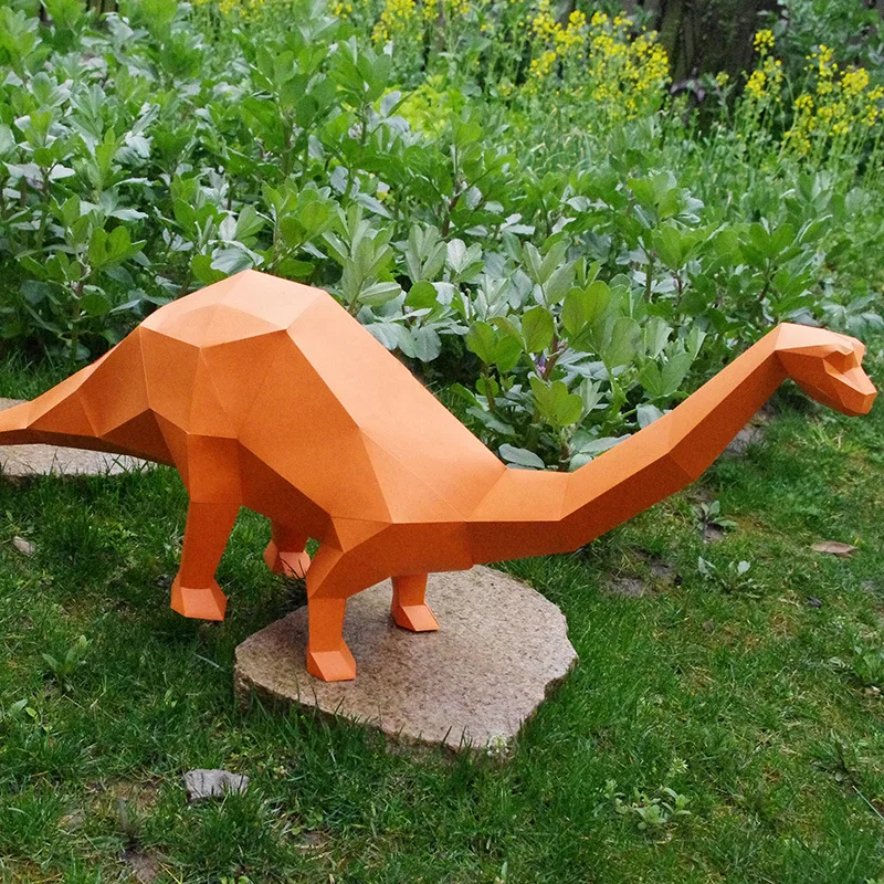 3D бумажная модель Бронтозавр динозавр Гром Дракон papercraft Пазлы Развивающие DIY