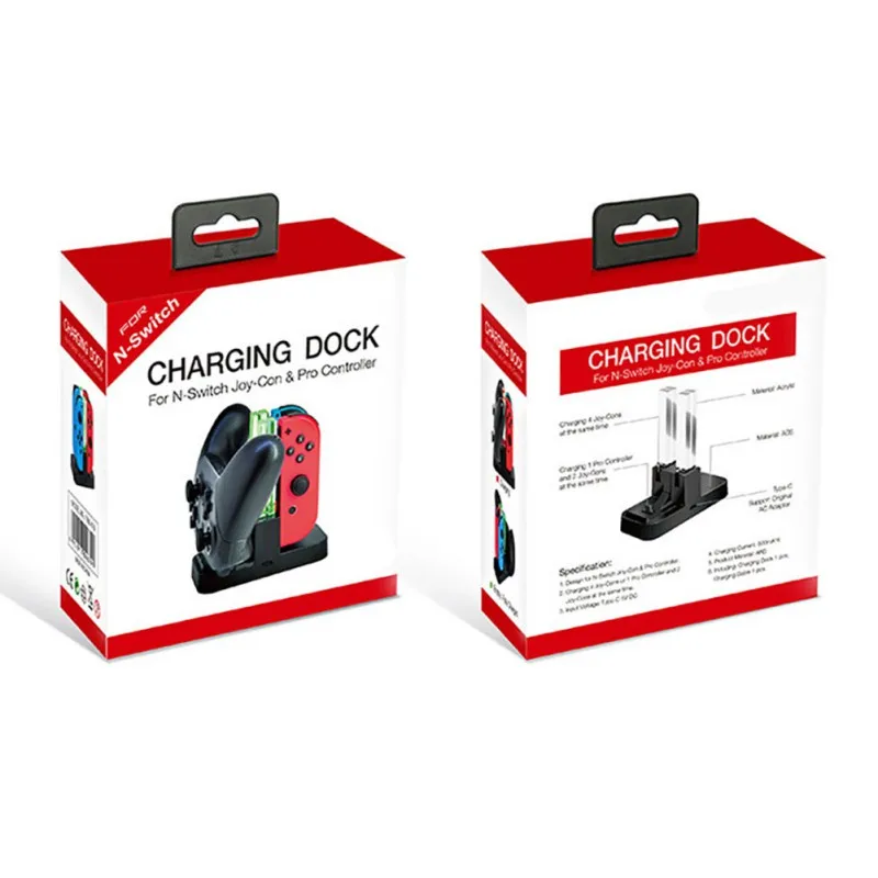USB зарядное устройство s для игрового контроллера ручка светодиодный зарядная док-станция зарядное устройство базовый держатель подходит для nintendo Switch Pro S7