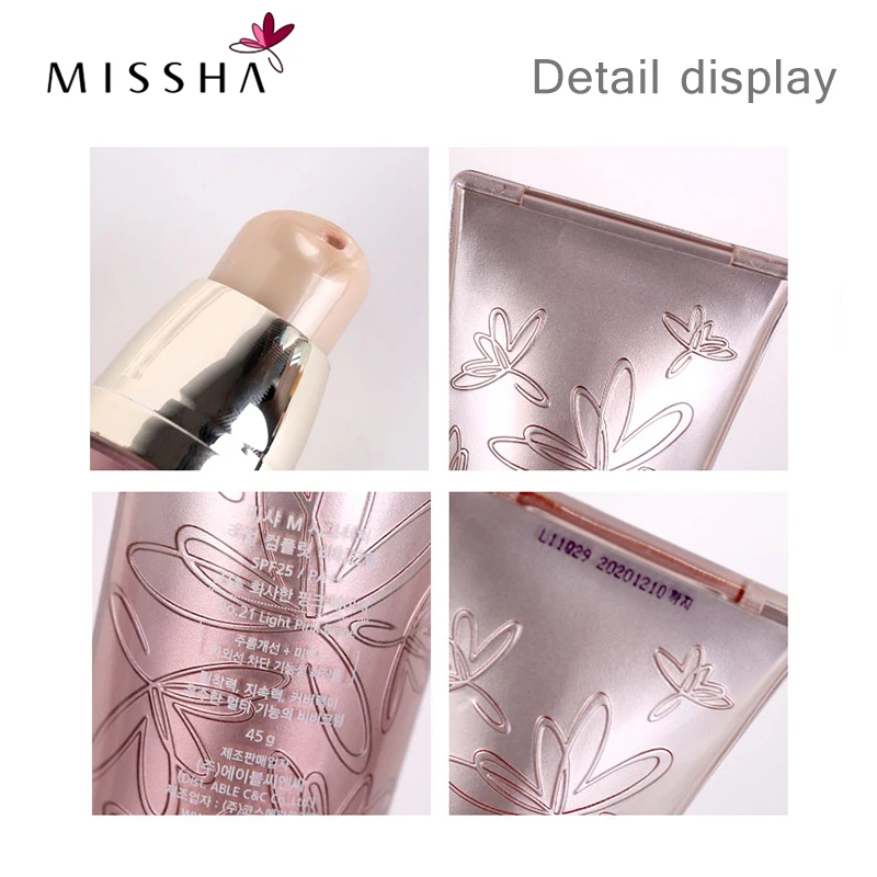 Оригинальный крем MISSHA M для подписи Real Complete BB SPF25 PA ++ 45 г (#13 #21 #23 #27)CC чехол макияжа
