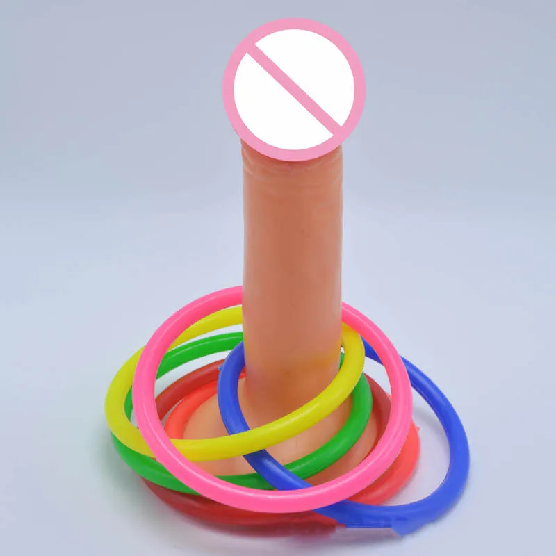 

Funny Ring Shot Hen Party Game for Women Ring Toss Quoits with Sucker Bachelor Party Decoration Supplies