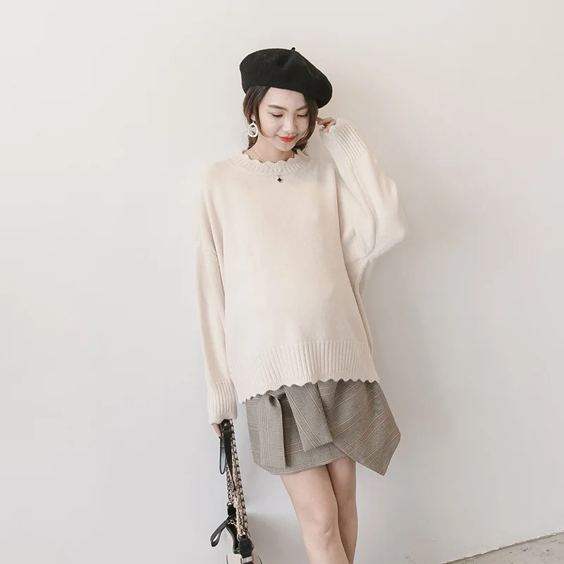 

2018 New Autumn Comfortable Women Pregnancy Clothes Maternity Fashion O-neck Sweater Pregnancy Clothes Tops