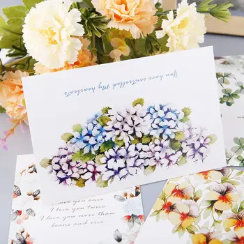 

30 Sheets Flowers Paintings Retro Vintage Postcard Christmas Gift Card Wish Poster Cards