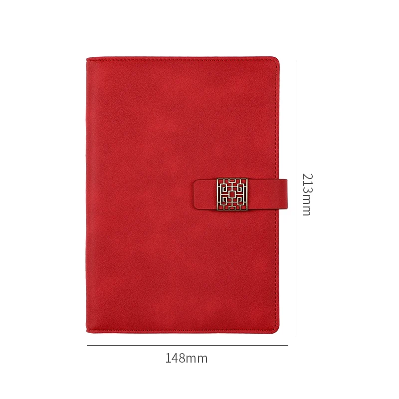 RuiZe кожаный блокнот планировщик, ежедневник, А5, твердый переплет, записная книжка, офисный бизнес-блокнот, блокнот, бумажные канцелярские принадлежности - Цвет: Красный