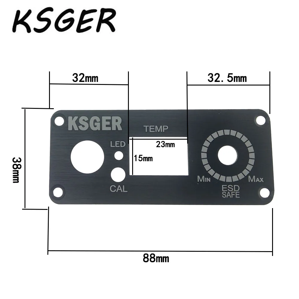 KSGER T12-D T12 цифровой контроллер температуры паяльник станция алюминиевый черный корпус чехол с розеткой питания