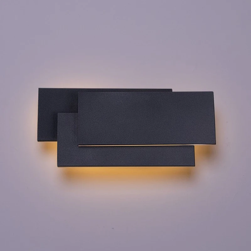 

12W Acrylic LED Aluminium wall light rail project Square LED wall lamp warm white bedside room bedroom wall lamps arts
