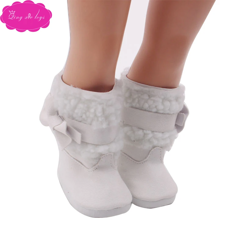Новые кукольные туфли милые зимние сапоги на каблуке 5 цветов, подходят для девочек 18 дюймов куклы и 43-см детские куклы, аксессуары для обуви s56-s142
