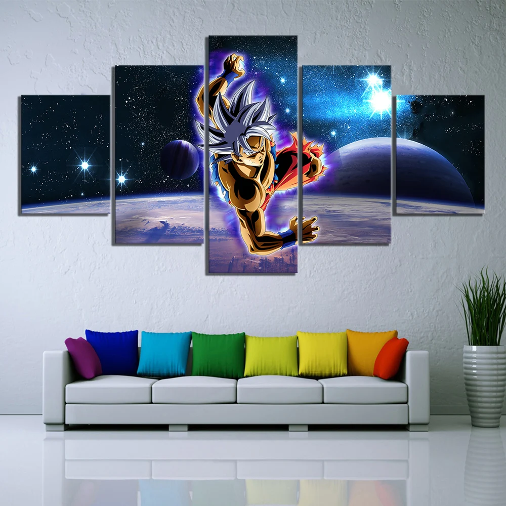 

Modular Pictures Canvas Prints Wall Artwork Ultra Instinct Goku Dragon Ball Super Anime Poster Home Bedroom Decoration Paintings
