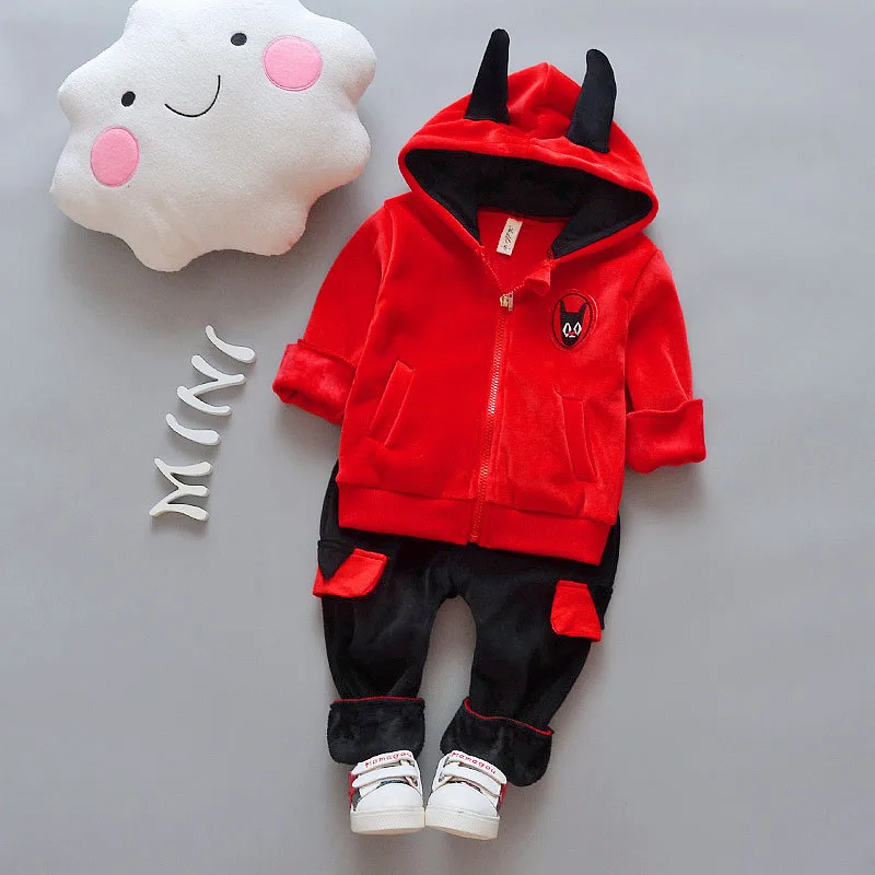 BibiCola winter warn kids children clothing set toddler clothing baby