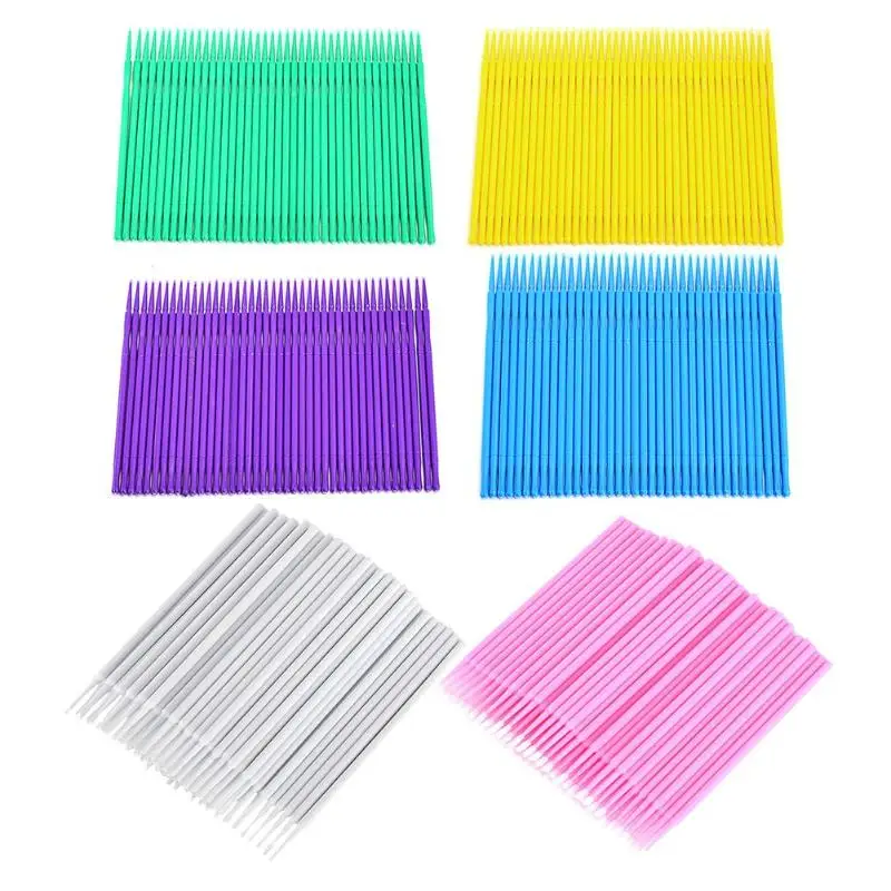 

200Pcs/bag Disposable Makeup Cotton Swabs Eyelash Extension Mini Mascara Brush Eyelashes Cleaning Cotton Swab