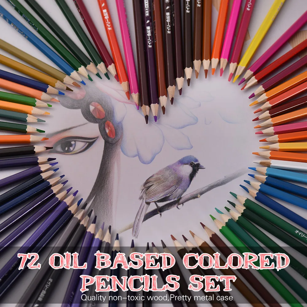 72 цвета, мягкие акварельные карандаши, деревянные водорастворимые цветные карандаши, набор для детей, художественная рисование, рисование, эскиз, школьные художественные принадлежности
