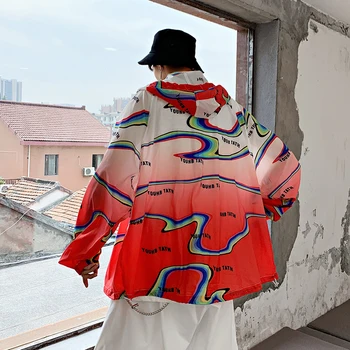 

Men's jacket 2019 summer new trend printing ultra-thin sun protection clothing jacket youth personality fashion men's clothing
