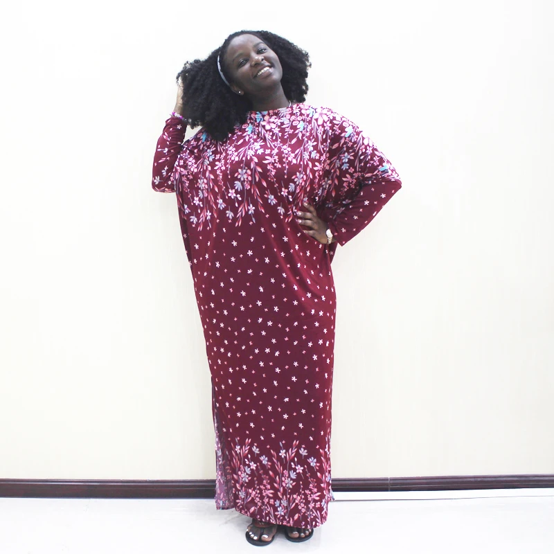 

African Dresses For Women 2019 New African Batwing Sleeve Print Long Dress