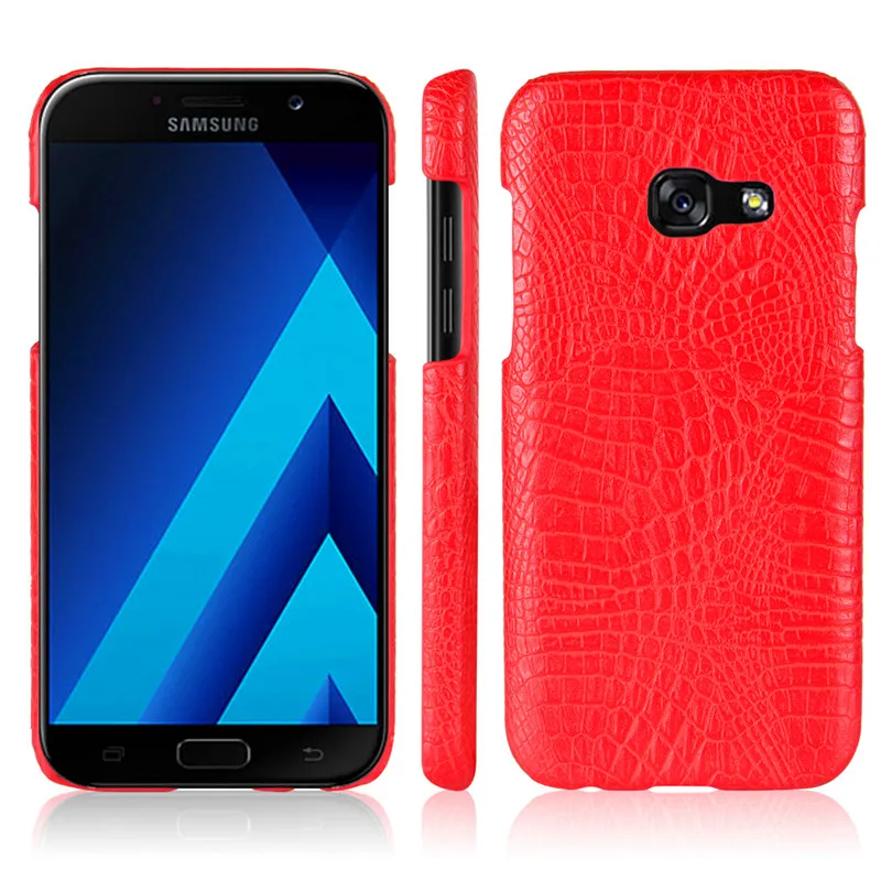 Чехол с крокодиловой текстурой для Samsung A5 2017 A520 жесткая задняя крышка из