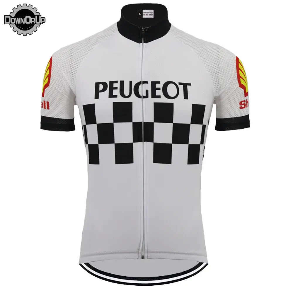 Ретро Велосипеды Джерси велокостюм из флиса Мужская велосипедная одежда белый с коротким рукавом велосипед Джерси костюм для велосипедного спорта DOWNORUP - Цвет: MEN