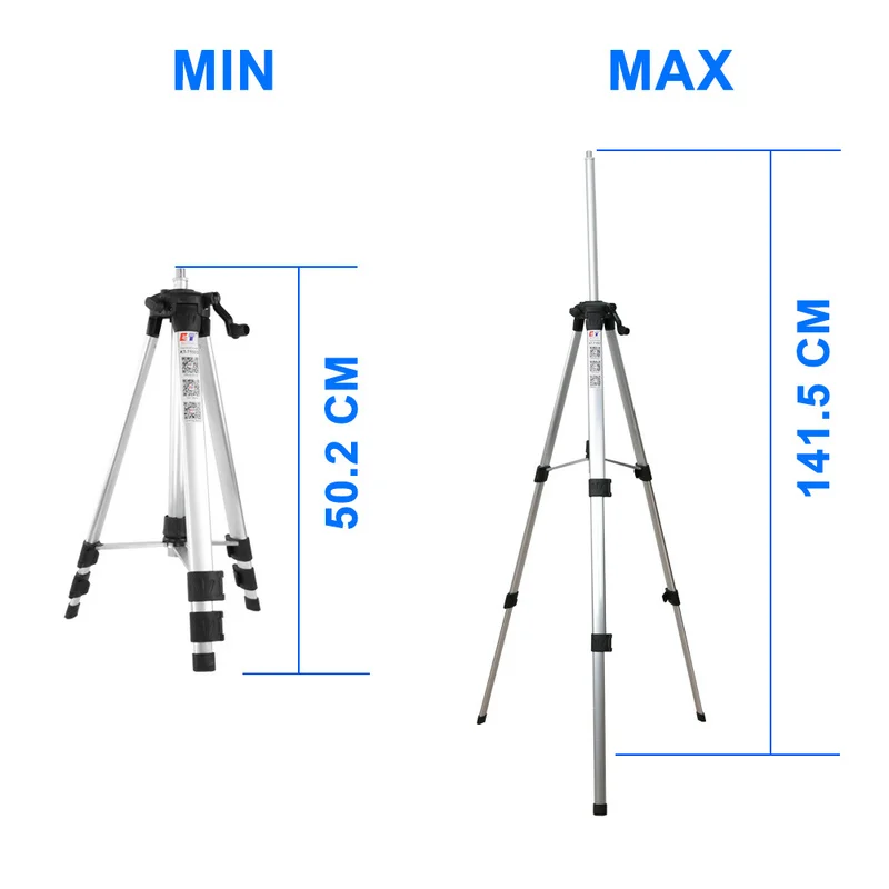  Kaitian 1.4M Tripod for 12 Lines Lasers Level with Extension Rod Adjustable Height Plus Additional 
