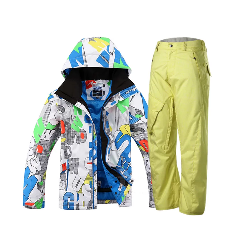 Gsou invierno de los hombres Chaqueta de traje de las mujeres un impermeable esquí y snowboard traje de esquí chaqueta esqui traje Veste ski homme