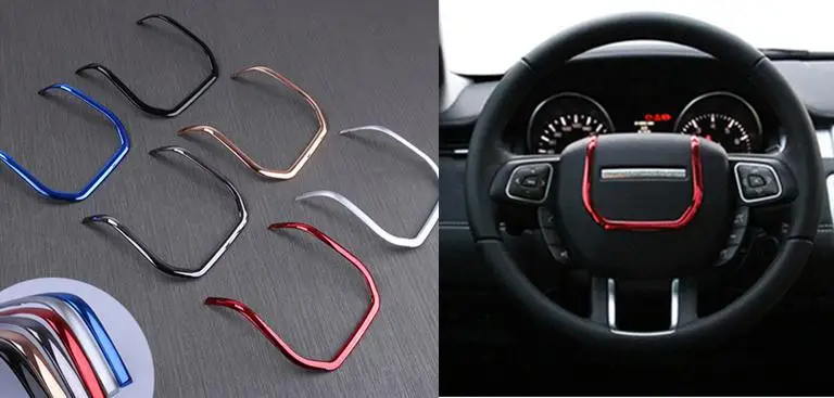 Innen Zubehör Leisten für range rover evoque lenkrad straf dekorative trim  abdeckung aufkleber rahmen - AliExpress