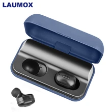 LAUMOX Bluetooth наушники TWS T1 Pro, гарнитура 5,0, беспроводные наушники, 3D стерео гарнитура с микрофоном, наушники, водонепроницаемая зарядная коробка