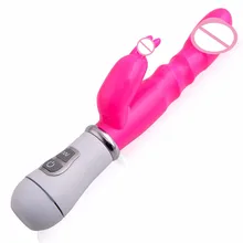 Wonderful Waterproof Multispeed Rabbit Dildo Vibrator Powerful Double G spot Massager Adult Sex Toy Products for