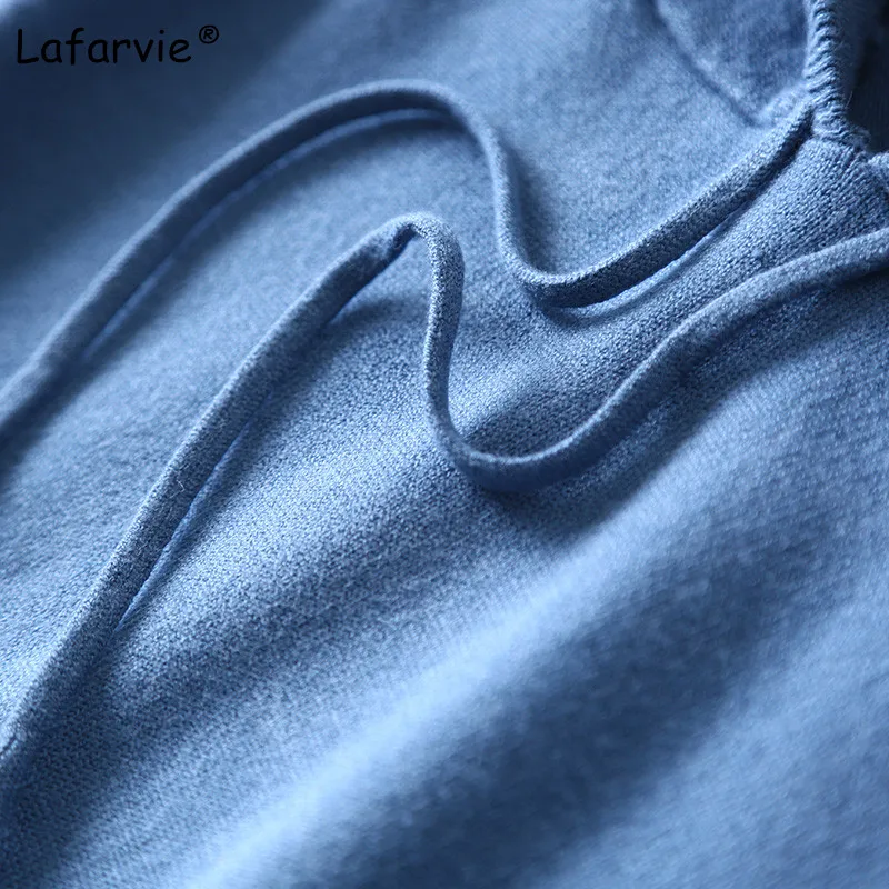 Lafarvie Autumn Winter New Knitted Hooded Cashmere Sweater Women Solid Color Plus Size Loose Female Pullover Knitting Sweater Lafarvie Autumn Winter New Knitted Hooded Cashmere Sweater Women Solid Color Plus Size Loose Female Pullover Knitting Sweater