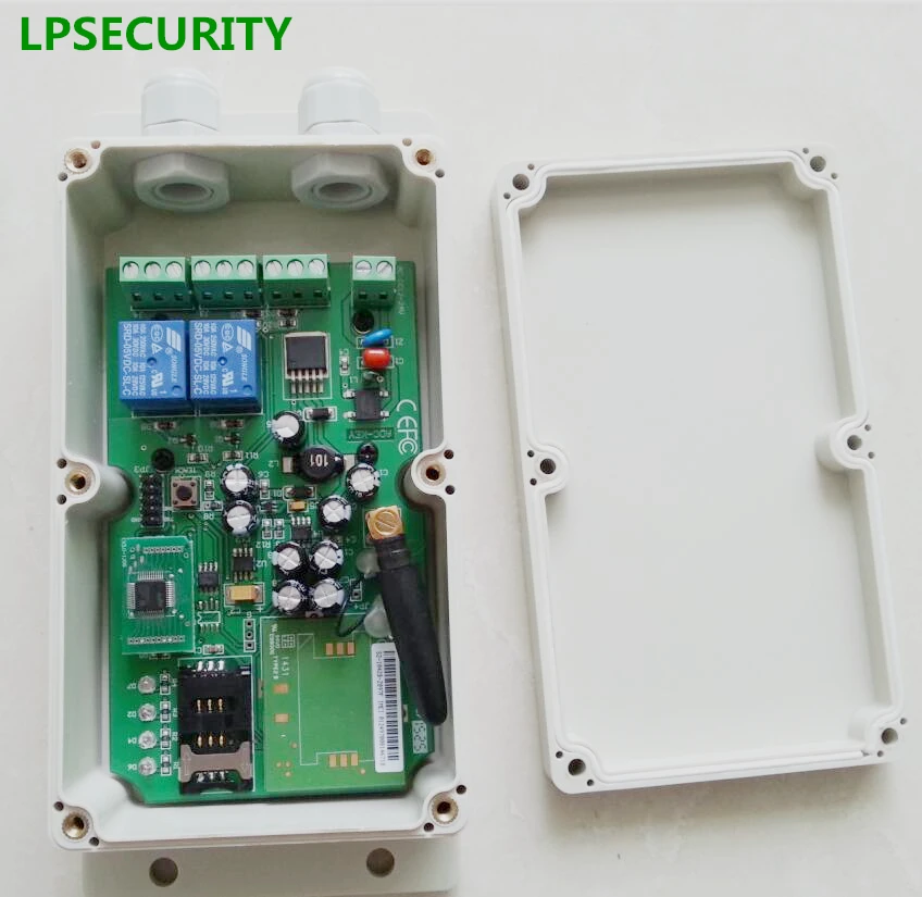 LPSECURITY водонепроницаемый GSM GPRS пульт дистанционного управления ключ для автоматического открывания ворот 2 Реле Выход 2 реле сигнал тревоги вход