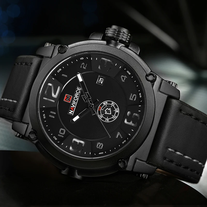 Часы наручные NAVIFORCE Мужские кварцевые брендовые Роскошные спортивные