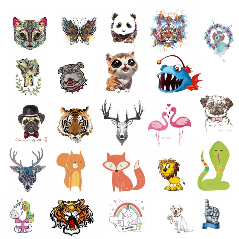 

ZOTOONE Clothing DIY cute small animal patch Child T-shirt applique heat transfer vinyl printed clothes decorative sticker D