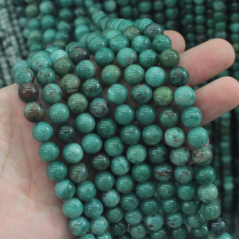 round blue Australian jades beads natural stone beads DIY loose beads