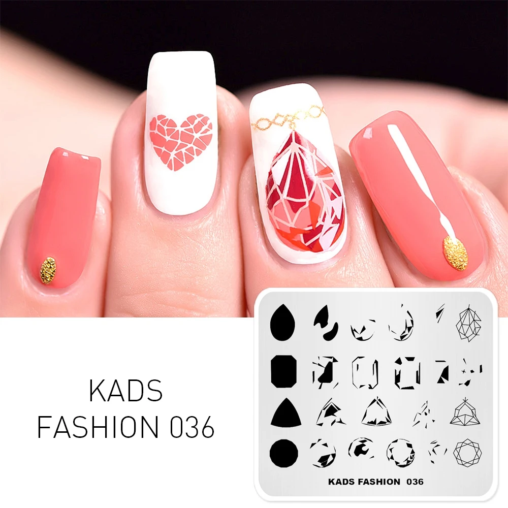 

New Arrival Stamping Plates Diamond Design Stamper Nail Art Stamping Template Stencil for Nails Manicure Printing Tool