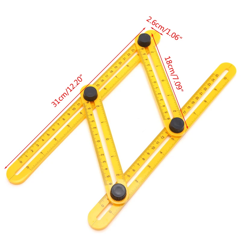measuring instrument angle izer template tool four sided measuring template