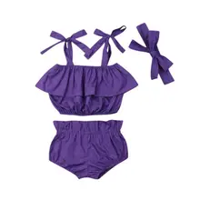 3 предмета, одежда для маленьких девочек, жилет на бретельках, топы+ шорты, повседневная одежда, летняя одежда