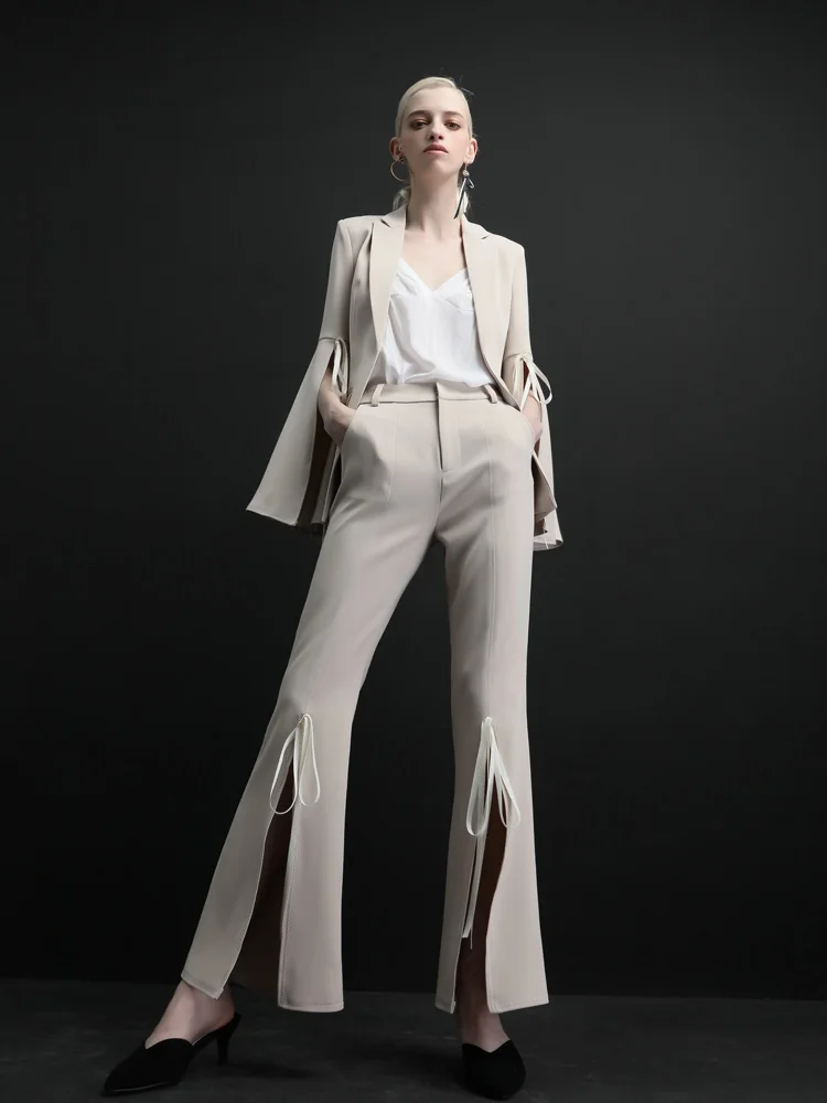 High quality women suits pants suit Commuting fashion Women 2 Pieces Business Suits red Irregular Sleeve trouser High quality women suits pants suit Commuting fashion Women 2 Pieces Business Suits red Irregular Sleeve trouser