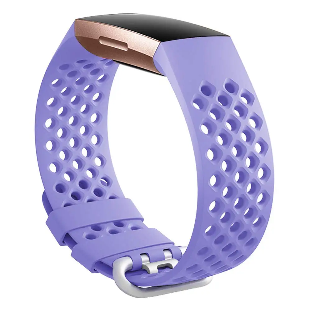 Спортивные повязки, совместимые с Fitbit Charge 3 дышащие газовые отверстия силиконовые умные часы ремешок на запястье для Charge3 SE