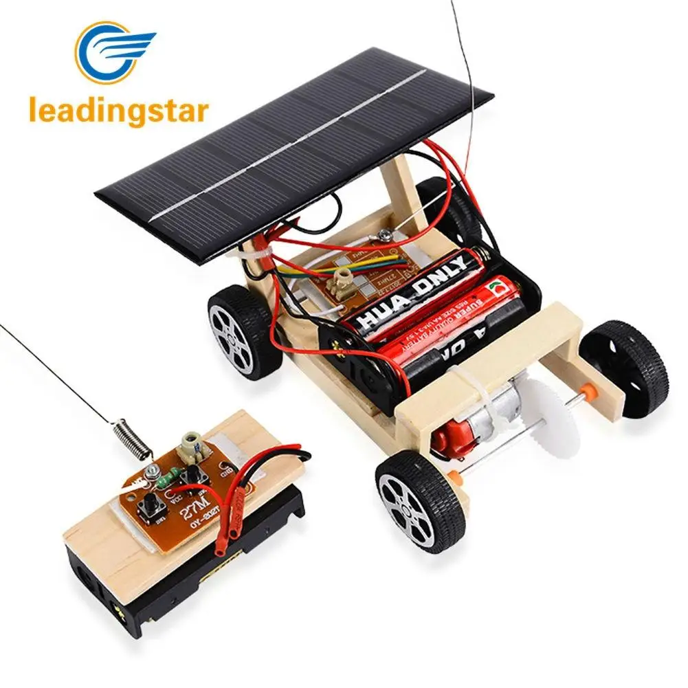 LeadingStar 2018 Новый Деревянный DIY солнечный Радиоуправляемый автомобиль деревянная