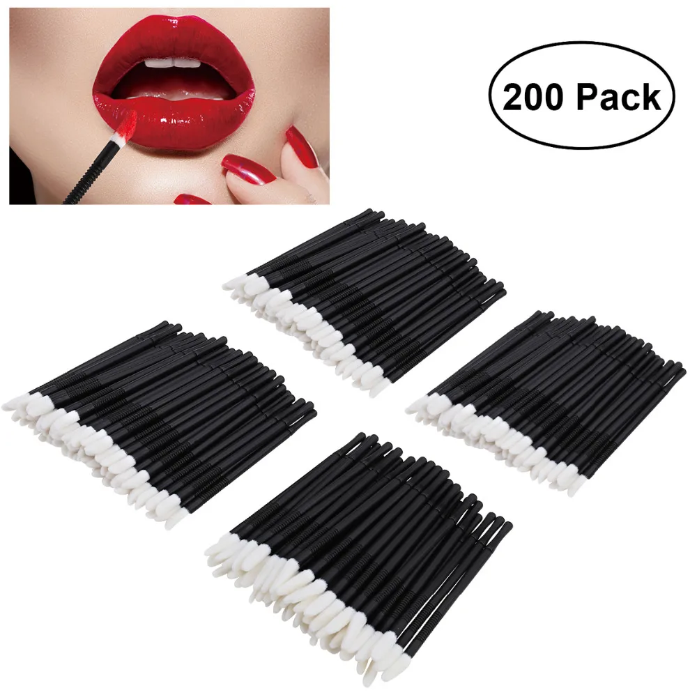 RUIMIO 200pcs Lips Brush Disposable Makeup Applicators Lip Gloss Wands