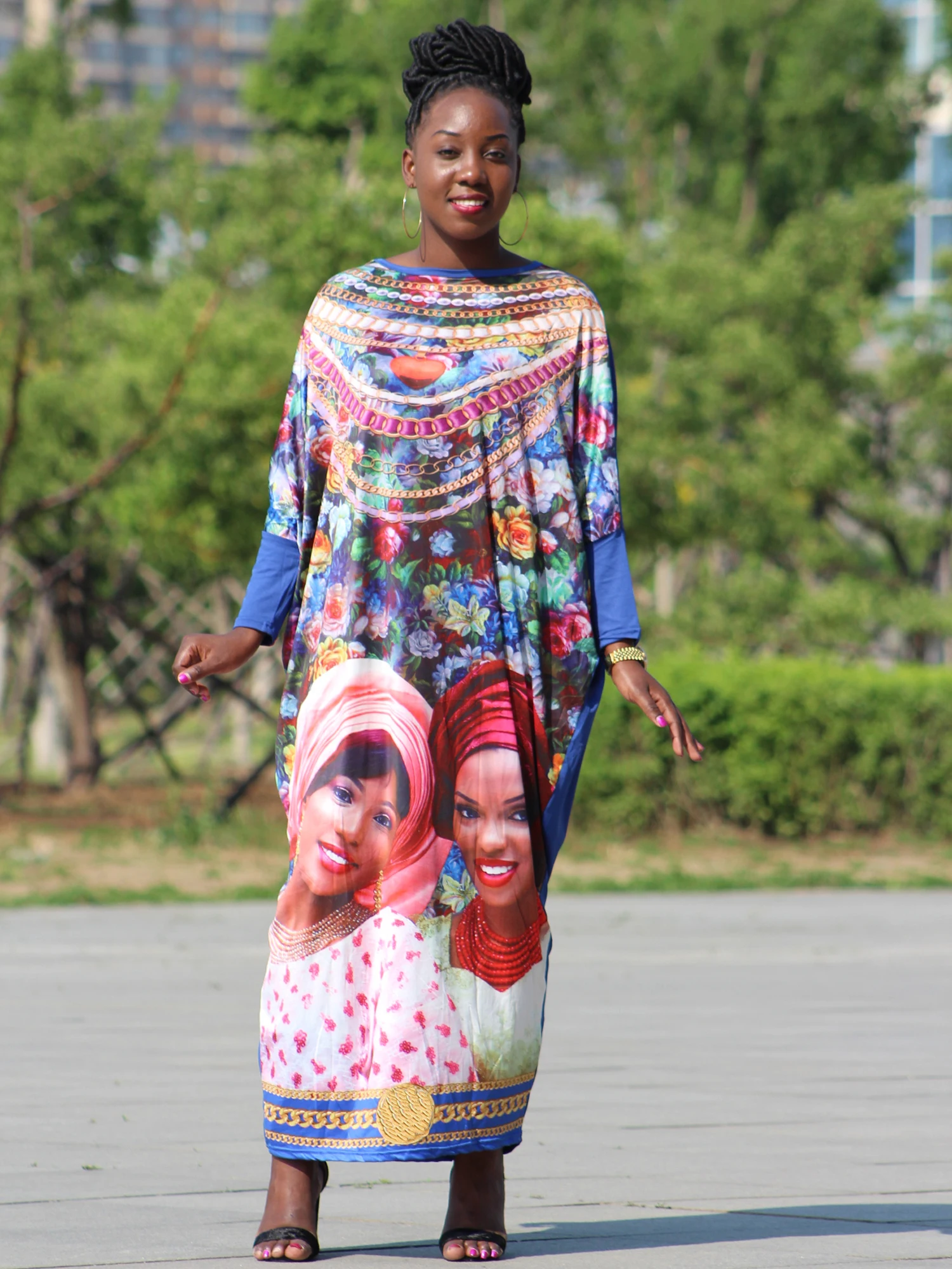 Dashikiage Новые африканские женщины голова лица полное ювелирное изделие Печатные