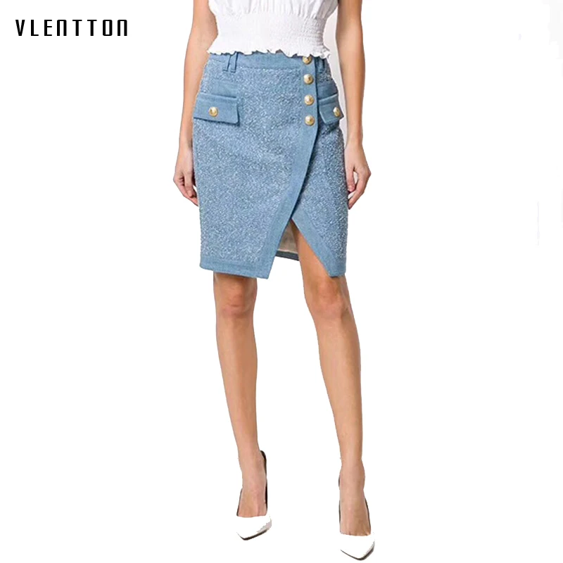 Casual split pearls denim skirts womens Button Office Lady skirt 2018 New chic korean Autumn Winter jeans skirt
Casual split pearls denim skirts womens Button Office Lady skirt 2018 New chic korean Autumn Winter jeans skirt