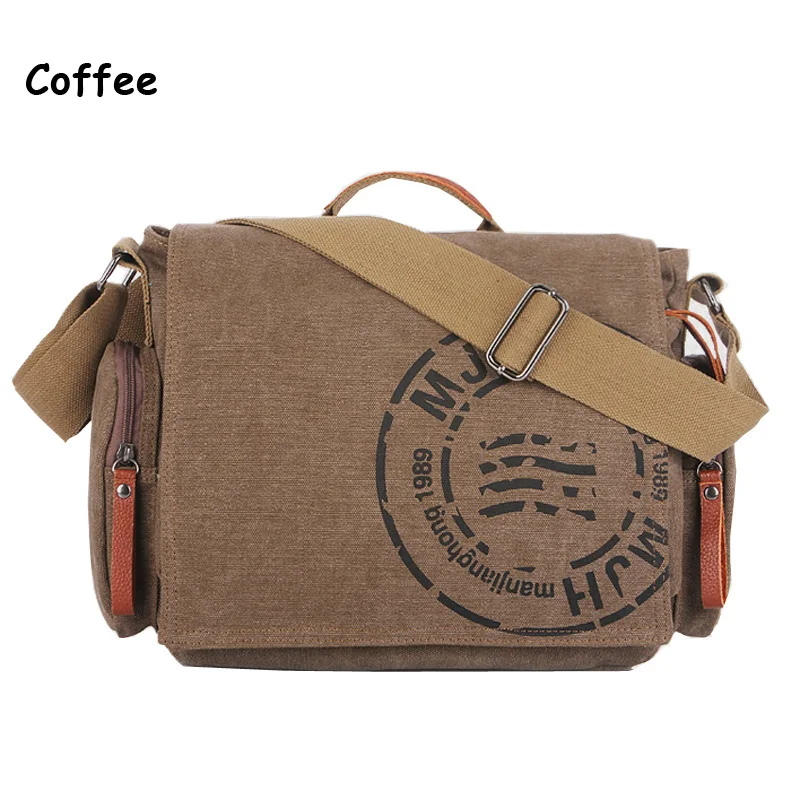 Manjianghong Leisure Canvas Men'S Briefcase Bags Quality Guaranteed Man'S Shoulder Bag Fashion Business Functional Messenger Bag